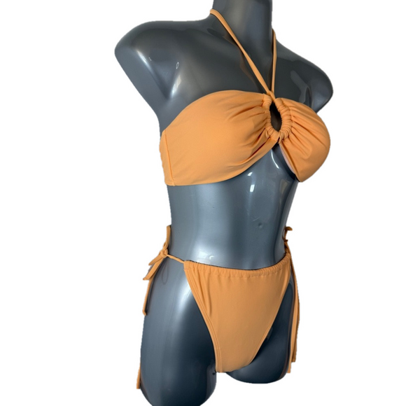 Cupshe X Stassie Oasis Tunneled Top & Extra Cheeky String Bikini Bottoms SKU0907 - Picture 2 of 9